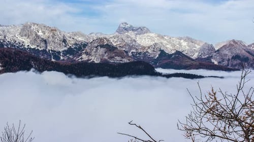 Cloudscape and Mountain