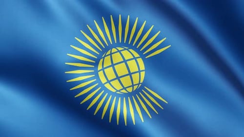 Commonwealth Flag Waving Seamless 3D Animation