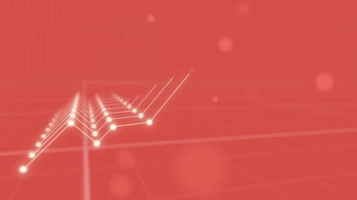 Animated Data Graph Network Background for Technology and Business