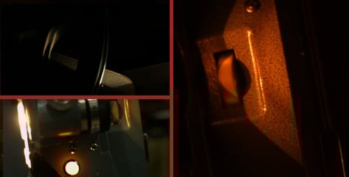 Vintage Film Projector Mechanism Close Up