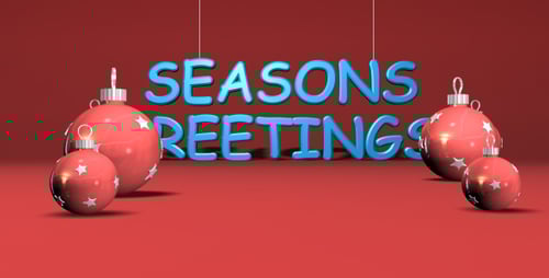 Animated 3D Seasons Greetings Christmas Title Reveal