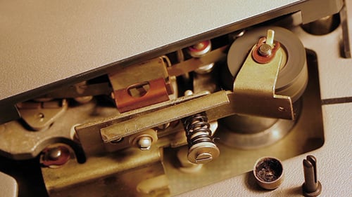 Tape Drive Of Old Reel Tape Recorder