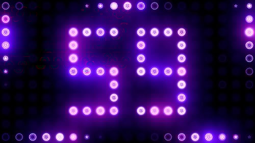Glowing Purple Countdown Timer for Events