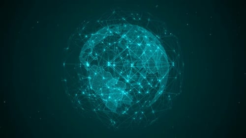 Plexus-Netzwerk Erde animiert