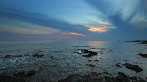 Landscape With Sunset Over Sea