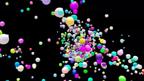 Colorful Bursting Bubbles Abstract Overlay