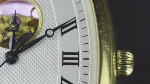 Mechanische Gold-Armbanduhr Timelapse Counting Minuten