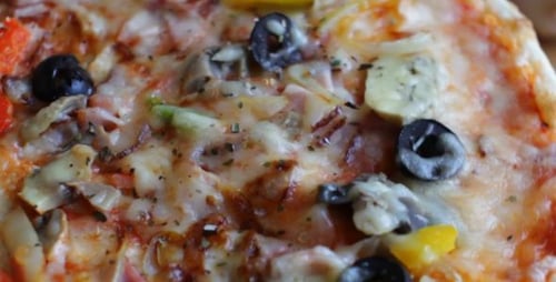 Close-Up View of a Tasty Homemade Pizza