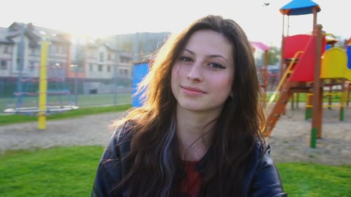 Girl On Playground