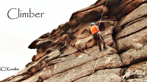 Climber On The Cliff
