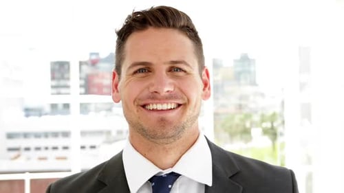 Smiling Man in Business Suit Close Up