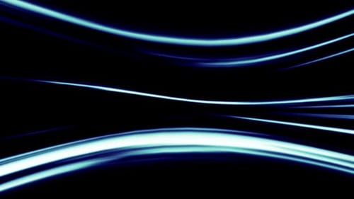 Flowing Blue Light Streaks Abstract Loop Background