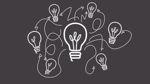 Light Bulb And Arrows Animation