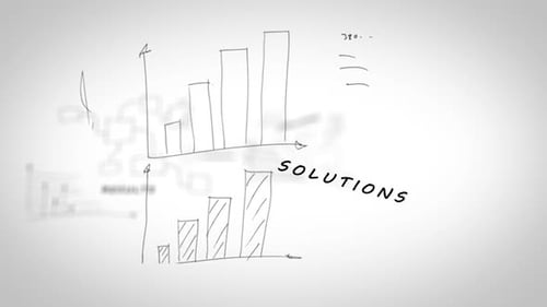 Drawings With Charts Showing Business Terms