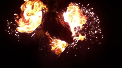 Burning Flames in the Dark of Night