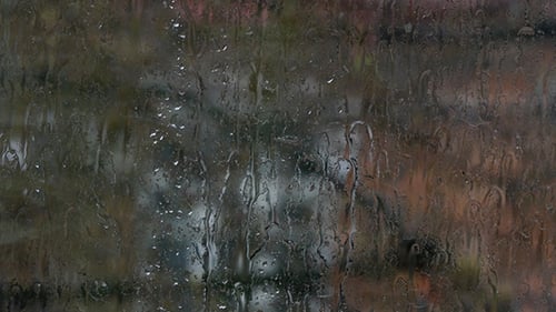 Raindrops Flowing Down a Window Pane