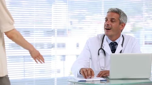 Patient Entering In Her Doctor Office