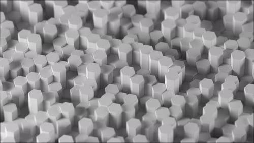 Weißer Hexagons-Loop-Hintergrund