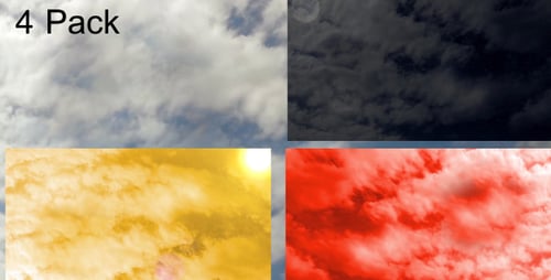 Dynamic Time-Lapse Moving Clouds in Colorful Skies