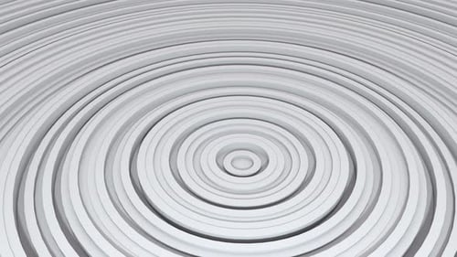 Abstract Pattern Of Circles With The Effect Of Displacement White Clean Rings Animation 4k