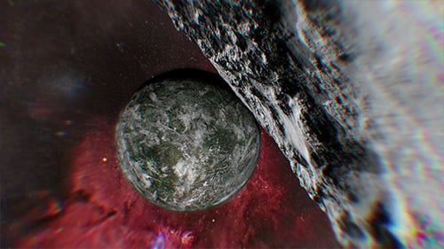 Vue d'une exoplanète depuis sa lune