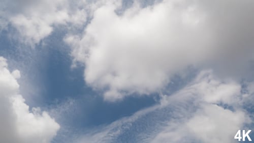 White Clouds Floating in the Blue Sky