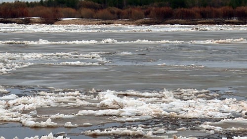 Ice Floats on the River