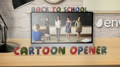 Playful Back to School Intro with Animated Cartoon Letters