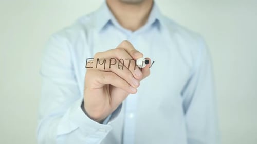 Writing Empathy on Transparent Surface with Marker