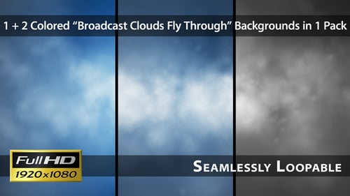 Broadcast-Wolken fliegen durch — Pack 01