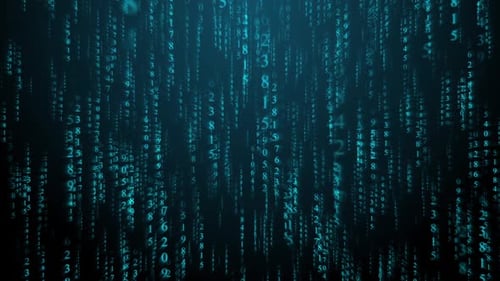 Matrix Style Digital Numbers Falling Background Loop