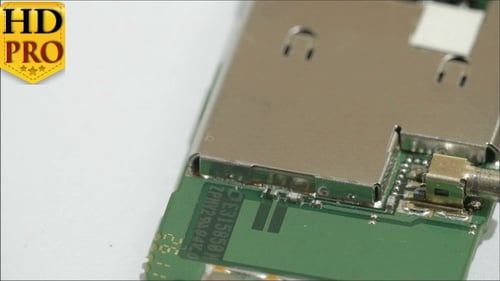 A placa de solda do microchip do USB