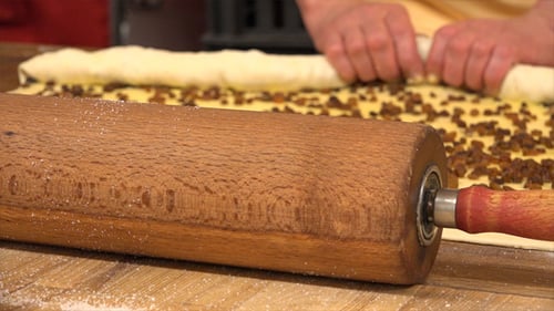Rolling Pin and Raisin Bun