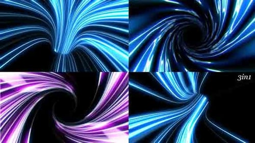 Futuristic Light Speed Tunnel Background Animation