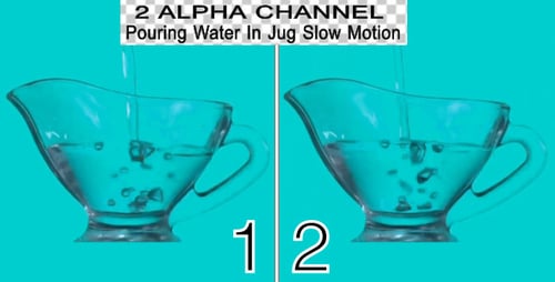 Realistic Water Pouring into Glass Gravy Boat Animation