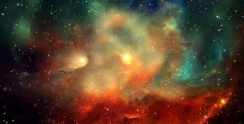 Abstract Cosmic Nebula Motion Background with Flowing Stars