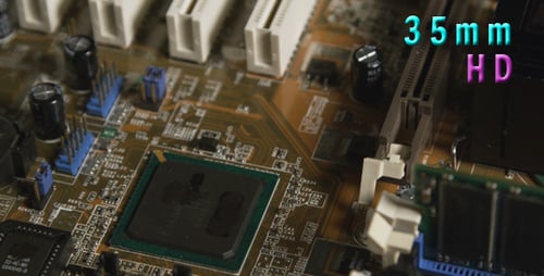 Circuit Board With Capacitors 12