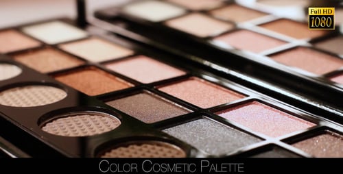 Makeup Palette Filled with Colorful Eyeshadows