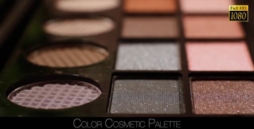 Close-Up of a Colorful Makeup Palette
