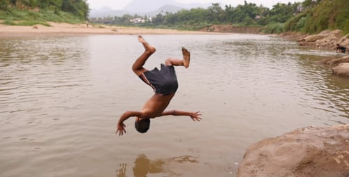Young Boy Back Flip