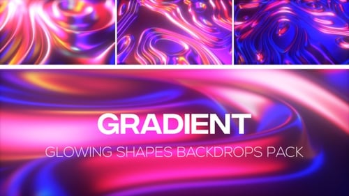 Vibrant Glowing Liquid Abstract Waves Background