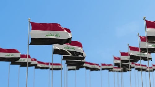 Irak-Flaggenreihe 3D Animation