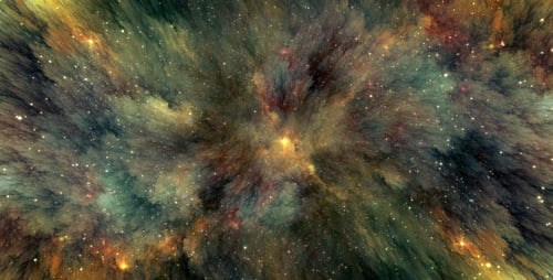 Colorful Cosmic Nebula Flying Through Stars Animation