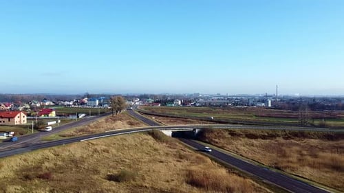 Ring Road Cars Aerial View