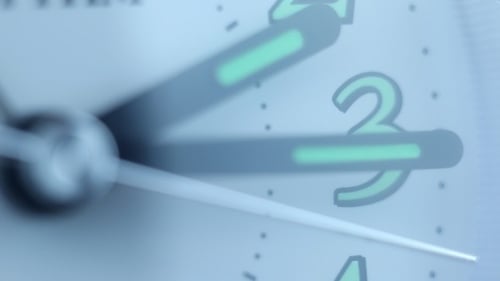 Close Up Clock Face Time Lapse