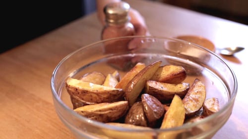 Preparing Delicious Potato Wedges for Baking at Home