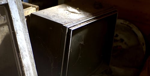 Dusty Window and Old Television