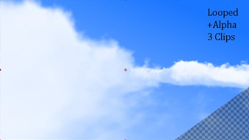 Flowing Clouds Overlay Animation with Alpha Channel