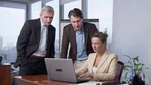 Colleagues Working Together at Office Desk