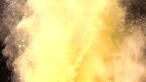 Bunte Pulverexplosion in Zeitlupe